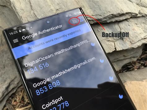 Google Authenticator: Backup erstellen